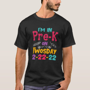 Funny Day February 2-22-22 Twosday Pre-K Math Love T-Shirt