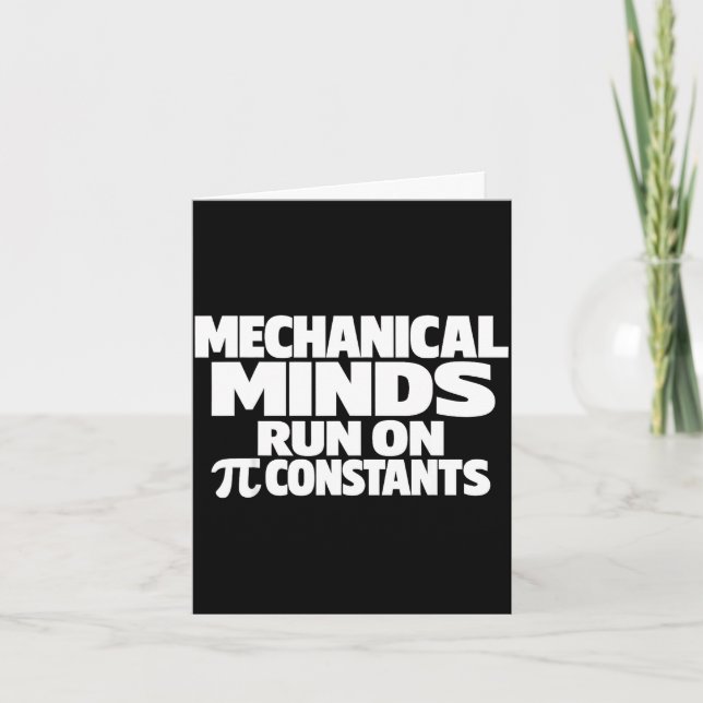 Funny day mechanical engineer march 14 humour Funn Card (Front)