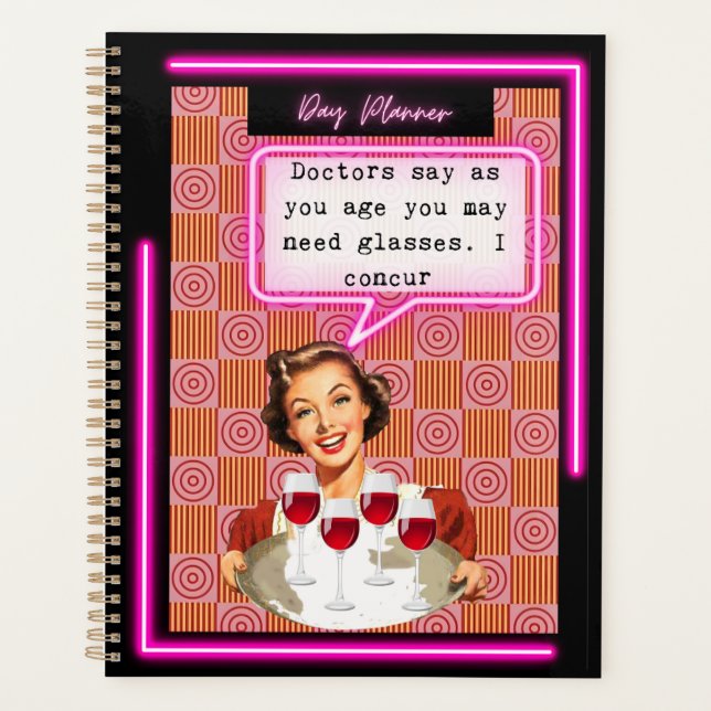 Funny Day Planner/Journal For Women Sassy-Glasses (Devant)