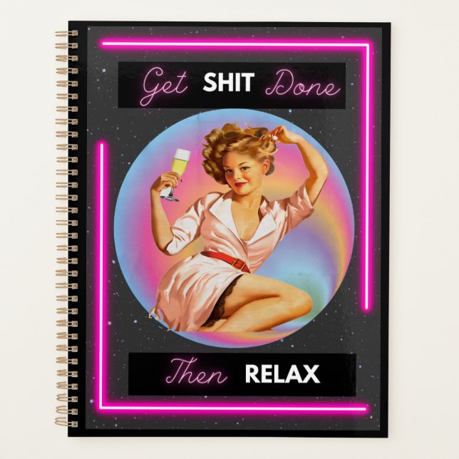 Funny Day Planner/Journal For Women Sassy-Relax Planner (Front)