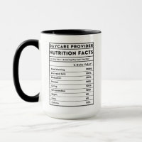 Funny Daycare Provider Nutrition Facts