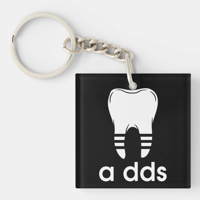 Funny DDS Dentistry Keychain (Front)