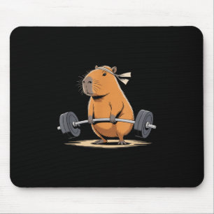 Funny Deadlift Capybara Cute Fitness Capy Gym Love Mouse Pad