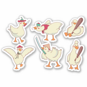 FUNNY DEADLY GOOSE STICKERS SET