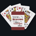 Funny Dealing with the Best Grandpa Wine Playing Cards<br><div class="desc">Funny "Dealing with the Best Grandpa Ever" playing card deck. All text is adjustable. Great for family game night or anytime you want your opponent to keep to their own!</div>