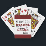 Funny Dealing with the Best Grandpa Wine Playing Cards<br><div class="desc">Funny "Dealing with the Best Grandpa Ever" playing card deck. All text is adjustable. Great for family game night or anytime you want your opponent to keep to their own!</div>