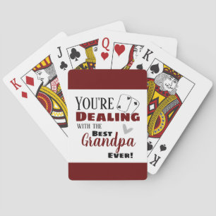 Funny Dealing with the Best Grandpa Wine Playing Cards