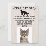 funny Dear Cat Dad photo collage Father's Day Than Thank You Card<br><div class="desc">Happy Father's Day Worlds Best cat Dad!
Give your father a personalized gift ( Fill-in-the-Blank )</div>