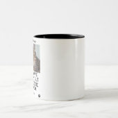funny Dear cat, Personalized cat's photo and name Two-Tone Coffee Mug (Center)