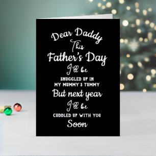 Funny Dear Daddy This Father’s Day Future Parents Foil Holiday Card