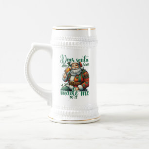 Funny dear Santa beer Stein