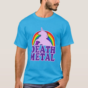 Funny Death Metal Unicorn Rainbow (vintage look) T-Shirt