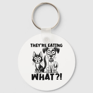 Funny Debate 2024 Pets Dog Cat They're Eating What Keychain