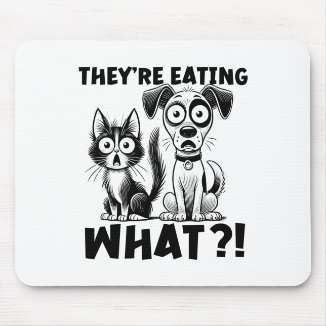 Funny Debate 2024 Pets Dog Cat They're Eating What Mouse Pad (Front)