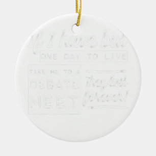 Funny Debate Meet  Ceramic Ornament