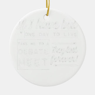 Funny Debate Meet  Ceramic Ornament