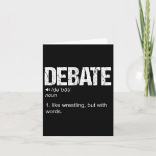 Funny Debate Team Discussion Discourse War Of Word Card