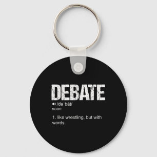 Funny Debate Team Discussion Discourse War Of Word Keychain