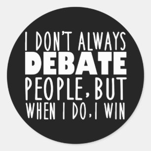 Funny Debate Team Winner Classic Round Sticker
