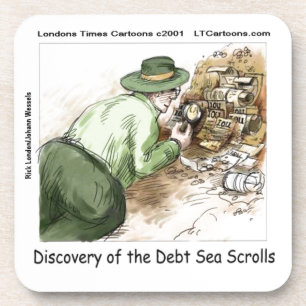 Funny Debt Sea Scrolls Coaster