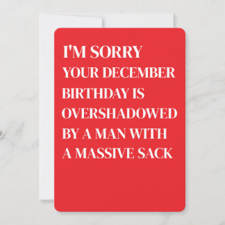 Funny December Birthday Card for Women Men Happy