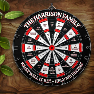 Funny Decision Maker Personalized Dartboard