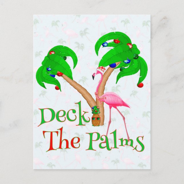 Funny Deck The Palms Postcard (Front)