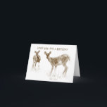 Funny Deer Birthday Card for men<br><div class="desc">This birthday card features a special illustration of two deer drawn from my own photograph! Those who like the outdoors, hunting, and deer in particular will enjoy receiving this card. You can add your own custom sign off for a special touch.</div>