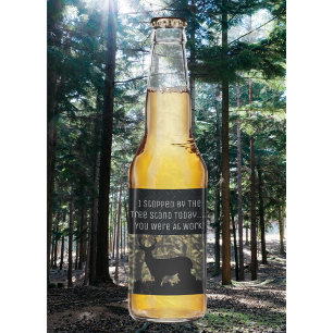 Funny Deer Chasse Camp Étiquettes de bière
