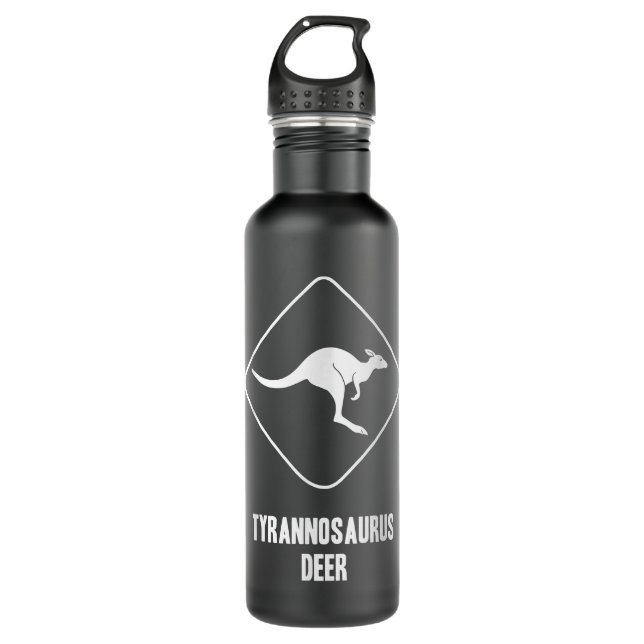 Funny Deer Dinosaur T-Rex Australian Kangaroo 710 Ml Water Bottle (Front)