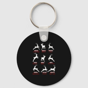 Funny Deer Hunters All of Santa's Reindeer Hunting Keychain