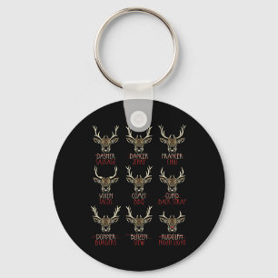 Funny Deer Hunters All Of Santa's Reindeer Hunting Keychain