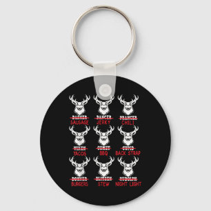 Funny Deer Hunting Santa Tee Men Women Hunter Chri Keychain