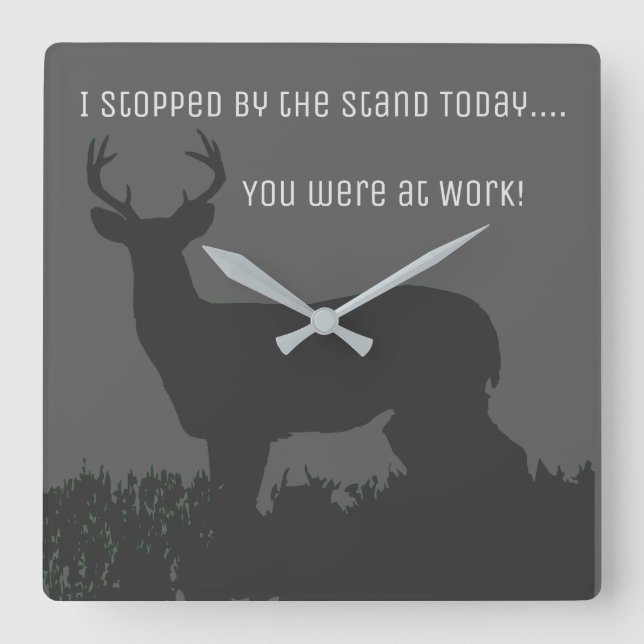 Funny Deer Hunting Work Clock (Front)