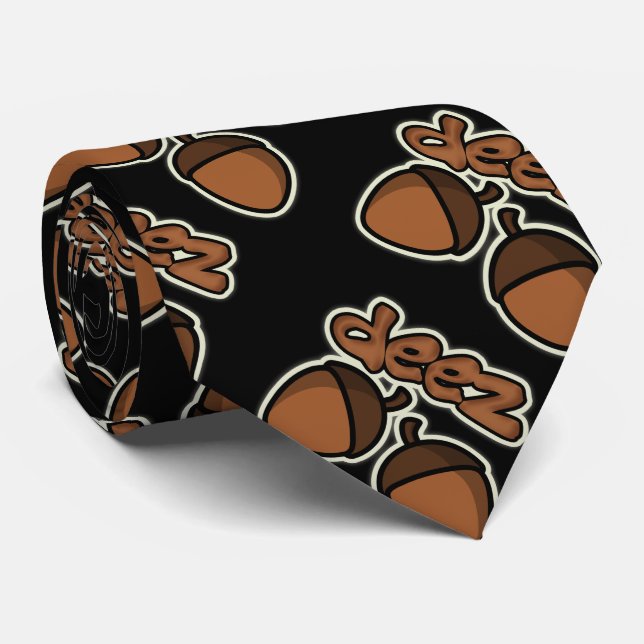 Funny Deez Nuts on black Tie (Rolled)