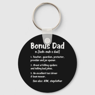 Funny Definition About Bonus Dad - Best Gift For S Keychain