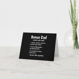 Funny Definition About Bonus Dad Card