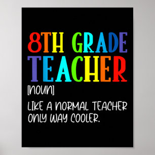 Funny Definition For 8th Grade Teacher Back To Sch Poster