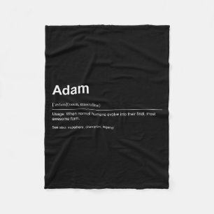 Funny Definition Quote For The Name Adam _ Fleece Blanket