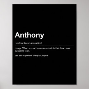 Funny Definition Quote For The Name Anthony _  Poster