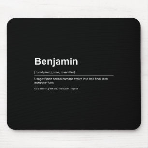 Funny Definition Quote For The Name Benjamin _ Mouse Pad