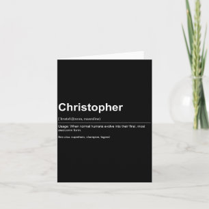 Funny Definition Quote For The Name Christopher _ Card