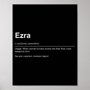 Funny Definition Quote For The Name Ezra _ Poster