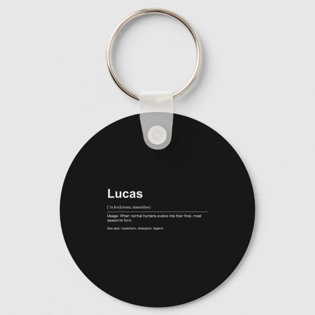Funny Definition Quote For The Name Lucas _  Keychain (Front)