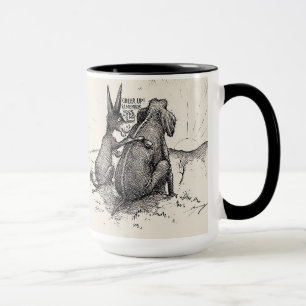 Funny Democratic  Mug w/ Donkey & Elephant HUMOR