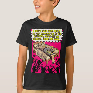 Funny demon meme foot hanging off bed come get dar T-Shirt