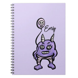 Funny Demon Purple Cute Whimsigoth Name Notebook