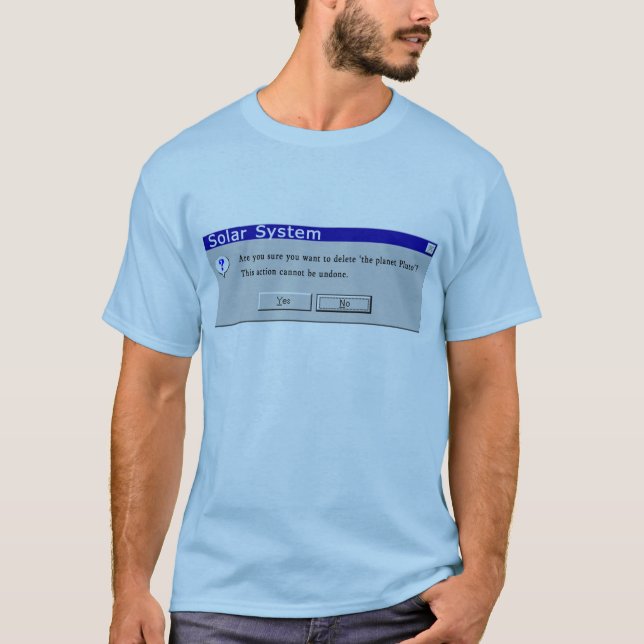 Funny Demoted Pluto Design T-Shirt (Front)
