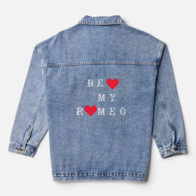 Funny Denim Jacket with Text - Customizable (Back)