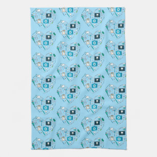 Funny Dental Dentist Tool Heart Kitchen Towel